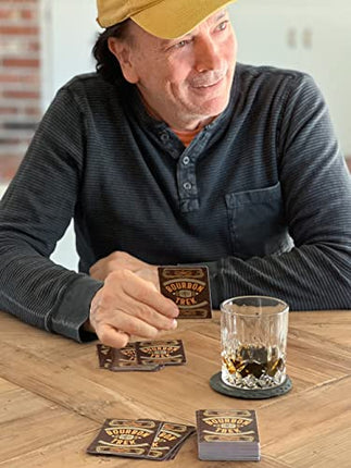 BourbonTrek Trivia Game - Embark on a Journey of Facts & Lore | Perfect Bourbon Gifts for Men with Four Fun Categories History, Science, Pop Culture, Neat or Not