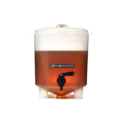 BrewDemon Craft Beer Kit with Bottles - Conical Fermenter Eliminates Sediment and Makes Great Tasting Home Made Beer - 1 gallon pilsner, stout, and IPA