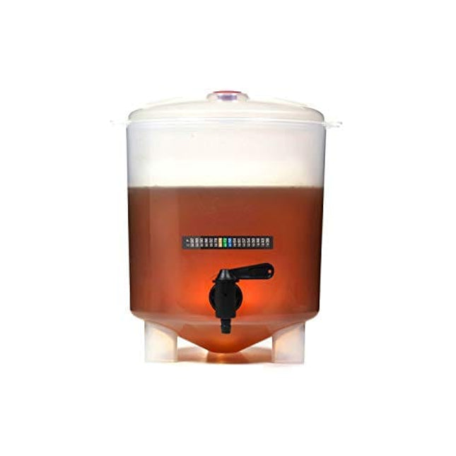 BrewDemon Craft Beer Kit with Bottles - Conical Fermenter Eliminates Sediment and Makes Great Tasting Home Made Beer - 1 gallon pilsner, stout, and IPA