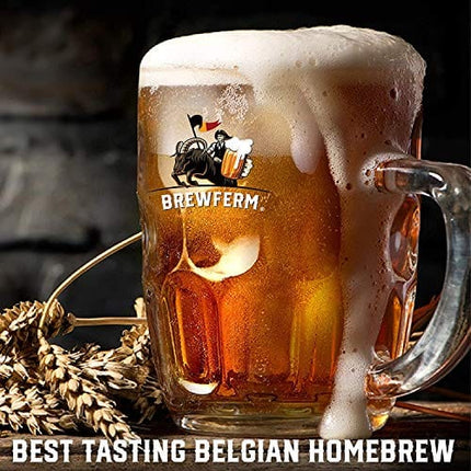 Brewferm Buckrider Belgian Homebrewing Premium Deluxe Brew Kit - Sacred Saison Premium Deluxe Craft Brew Mix - No Boil - Makes 15 Liters/ 4 gallons
