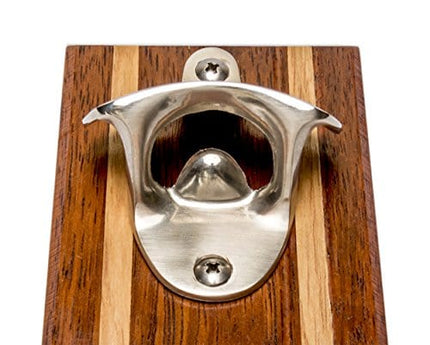 Bruntmor Strong Magnetic Zinc Alloy Wall Mounted Wine Opener & Cap Catcher Can Opener, Rust Resistance Bottle Opener Manual, Bar Accessories, Home Bar Opener For Mini Bar