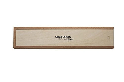 California Champagne Saber Company - Marble White - Handmade Sword Made in Laguiole French Style - Packaged in Elegant Pinewood Crate - Luxurious Champagne Knife Bottle Opener