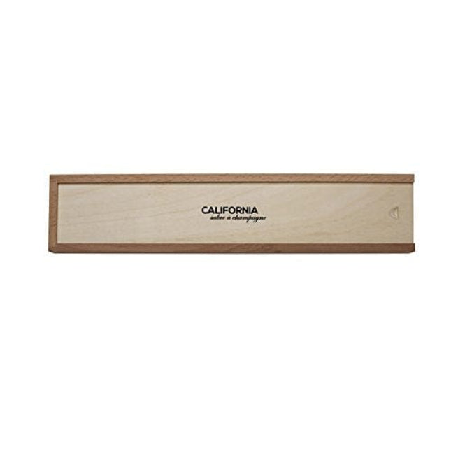California Champagne Saber Company - Marble White - Handmade Sword Made in Laguiole French Style - Packaged in Elegant Pinewood Crate - Luxurious Champagne Knife Bottle Opener