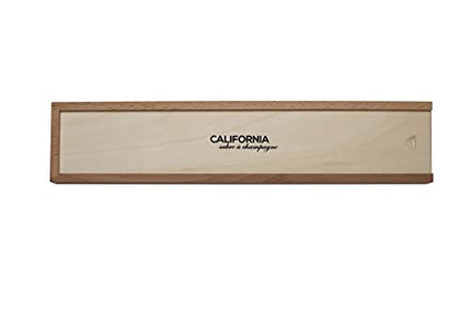 California Champagne Saber Company - Marble White - Handmade Sword Made in Laguiole French Style - Packaged in Elegant Pinewood Crate - Luxurious Champagne Knife Bottle Opener