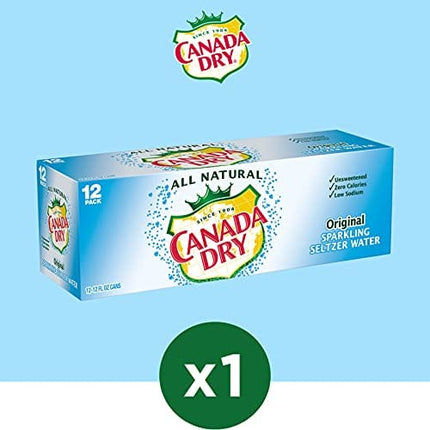 Canada Dry Original Sparkling Seltzer Water, 12 fl oz cans, 12 pack