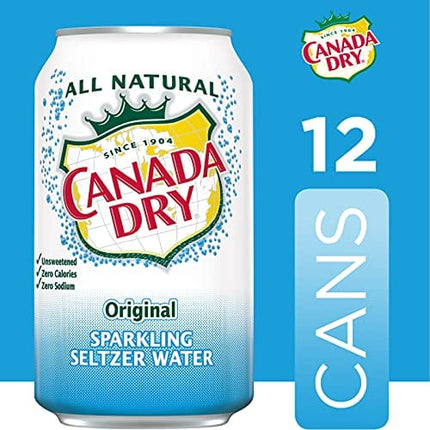 Canada Dry Original Sparkling Seltzer Water, 12 fl oz cans, 12 pack