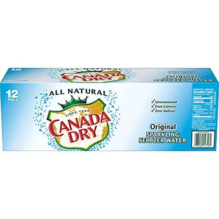 Canada Dry Original Sparkling Seltzer Water, 12 fl oz cans, 12 pack