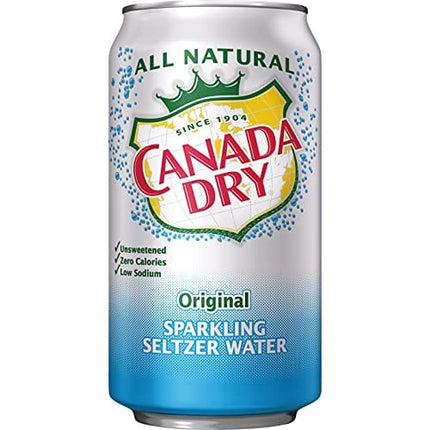 Canada Dry Original Sparkling Seltzer Water, 12 fl oz cans, 12 pack