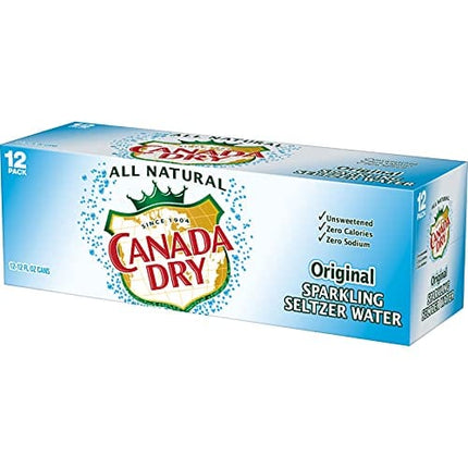 Canada Dry Original Sparkling Seltzer Water, 12 fl oz cans, 12 pack
