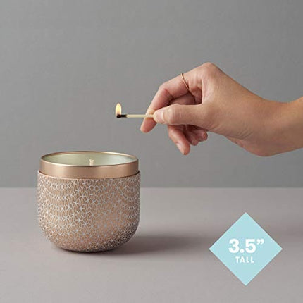 Capri Blue Scented Candle with Muse Tin Candle Holder - Cotton Wick - Luxury Aromatherapy Candle - 12.5 Oz - Pink Grapefruit and Prosecco
