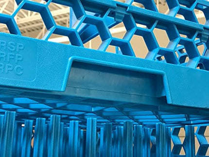 Carlisle FoodService Products RG25-214 OptiClean 25 Compartment Glass Rack with 2 Extenders, Blue