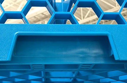 Carlisle FoodService Products RG25-214 OptiClean 25 Compartment Glass Rack with 2 Extenders, Blue