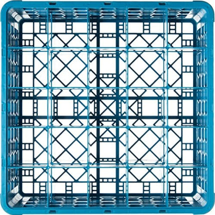 Carlisle FoodService Products RG25-214 OptiClean 25 Compartment Glass Rack with 2 Extenders, Blue