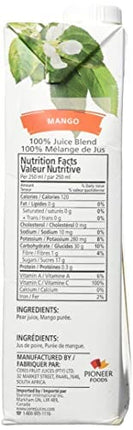 Ceres 100% All Natural Pure Fruit Juice Blend, Mango - Gluten Free, Rich in Vitamin C, No Added Sugar or Preservatives, Cholesterol Free - 33.8 FL OZ (Pack of 1)