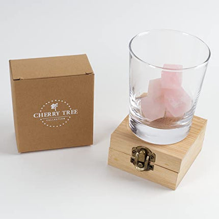 Cherry Tree Collection | Whisky Stones | Crystal Water Infusion Stones | Natural Gemstones | Set of 6 | Rose Quartz