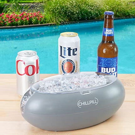 CHILLPILL Instant Beverage Chiller - Universal Can and Bottle Mini Cooler For Drinks - Rapid Drink Chiller for Beer and Soda Lovers - Portable Can Chiller - Personal Small Cooler Accessories