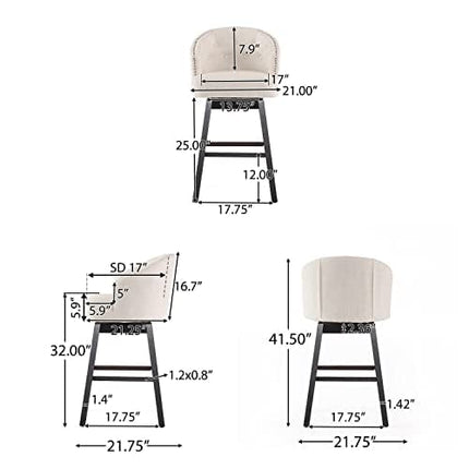 Christopher Knight Home Ogden Barstool, 2-Pcs Set, Beige