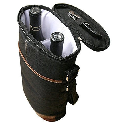 Wine Travel Carrier & Cooler Bag - Chills 2 bottles of wine or champagne.