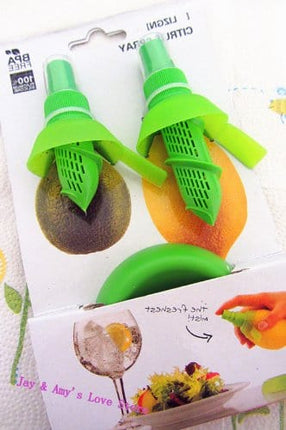 2 Pcs Manual Juice Spray Sprayer Tool Lemon Fruit Juicer Juicy Set