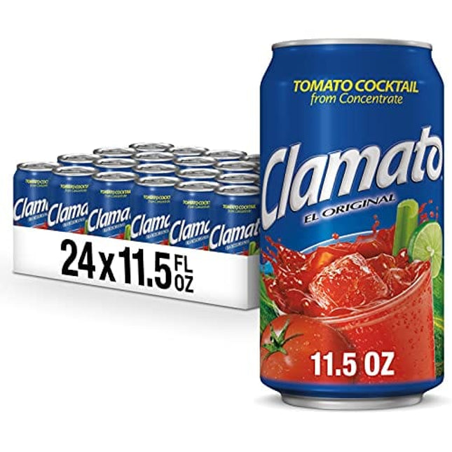 Clamato Original Tomato Cocktail, 11.5 fl oz cans (Pack of 24)