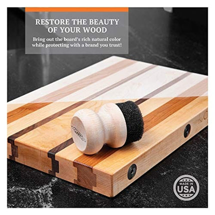 CLARK'S Cutting Board Oil & Wax Applicator - Round Wood Applicator for Food Grade Mineral Oil Cutting Board, Butcher Blocks, Bamboo, and Utensils – USA Maple Construction