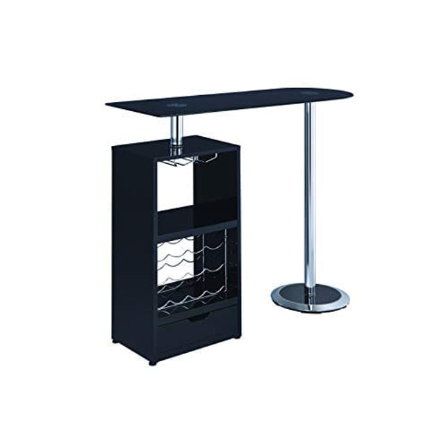 Coaster Furniture Bar Table W/Wine Storage Black 120451