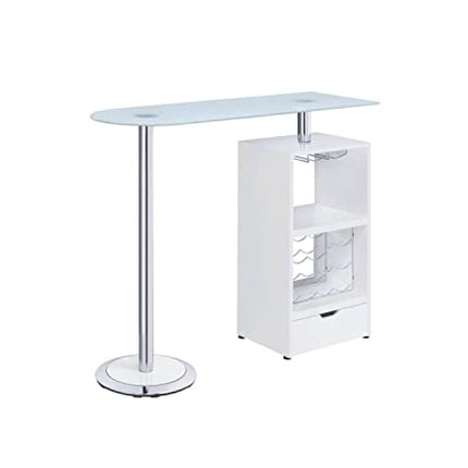 Coaster Furniture Bar Table W/Wine Storage White 120452