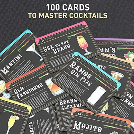 Cocktail Cards: 100 Cocktail Recipes to Master Cocktails in Bartender Flashcard Form with Step by Step Cocktail Instructions and Video Instructions