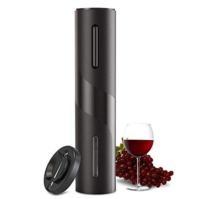 COKUNST Electric Wine Opener, Battery Operated Wine Bottle Openers with Foil Cutter, One-click Button Reusable Automatic Wine Corkscrew Remover for Wine Lovers Gift Home Kitchen Party Bar Wedding