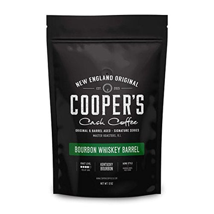 Bourbon Whiskey Barrel Aged Coffee - Whole Bean, Colombian Beans Aged in Kentucky Bourbon Whiskey Barrels - 12 oz Bags