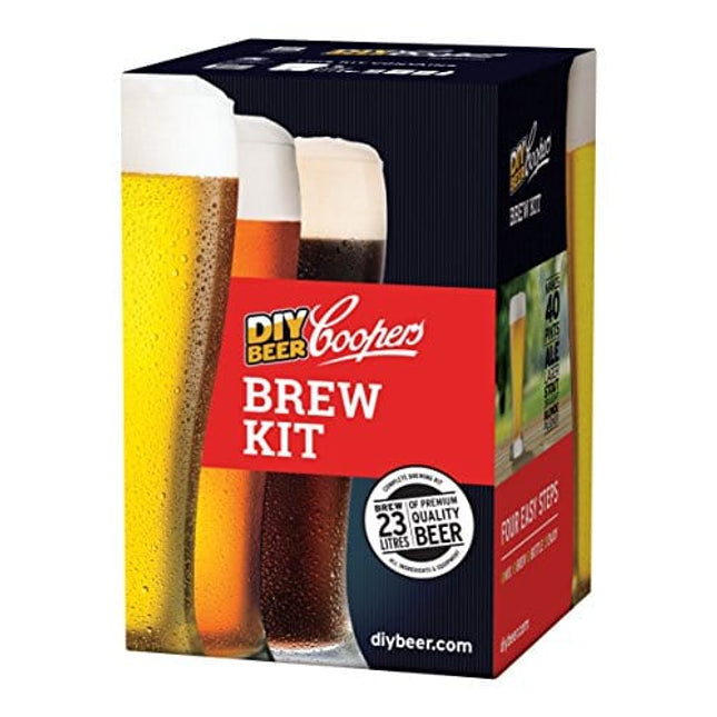 Coopers DIY Beer Home Brewing 6 Gallon All Inclusive Craft Beer Making Kit with Patented Brewing Fermenter, Beer Hydrometer, Brewing Ingredients, Bottles and Brewing Accessories