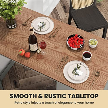 COSTWAY Counter Height Table with Storage, Rectangular 35.5-inch Height Dining Table with Drawer and 2-Tier Storage Cabinet, 3-Level Shelf, Bar Table for Kitchen Island Living Room, Light Grey