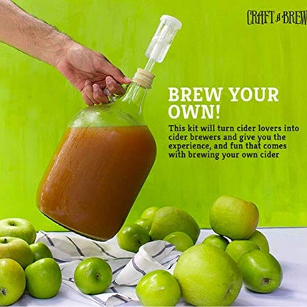 Craft A Brew - Hard Cider Kit - Beer Making Kit - Make Your Own Craft Beer - Complete Equipment and Supplies - Starter Home Brewing Kit - 1 Gallon