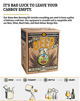 Craft A Brew - Oktoberfest Ale - Beer Making Kit - Make Your Own Craft Beer - Complete Equipment and Supplies - Starter Home Brewing Kit - 1 Gallon