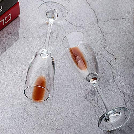 Set of 12, Champagne Glasses, 6 Ounce Champagne Flute, Lead-free Drinkware, Clear