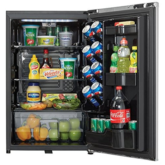 Danby DAR044A6DDB Contemporary Classic 4.4 Cu.Ft. Mini Fridge, Compact Refrigerator for Bedroom, Living Room, Bar, Dorm, Kitchen, Office, E-Star in Silver, 3 Sq Ft