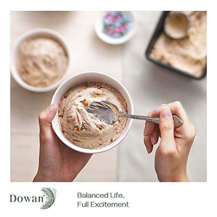 DOWAN 4.5" Ceramic Soup Bowls & Cereal Bowls - 10 Ounce Small Bowls Set of 4 for Kitchen - White Bowls for Cereal, Soup, Oatmeal, Ice Cream, Dessert, Rice - Chip Resistant, Dishwasher & Microwave Safe