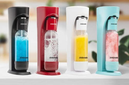 DrinkMate OmniFizz Sparkling Water and Soda Maker, Carbonates Any Drink Without Diluting It, CO2 Cylinder Not Included (Matte Black)