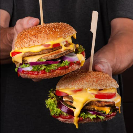 Wooden Skewers - Bamboo Sticks - Bamboo Skewers - Cocktail Picks - 4.5 Inch-Toothpicks For Appetizers - Bamboo Toothpicks (100 Pack) -Bamboo Picks for Food - Skewers for Fruit Kabab Sandwiches & BBQ