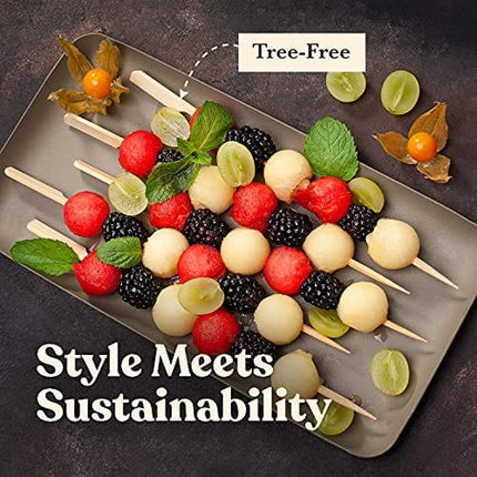 Wooden Skewers - Bamboo Sticks - Bamboo Skewers - Cocktail Picks - 4.5 Inch-Toothpicks For Appetizers - Bamboo Toothpicks (100 Pack) -Bamboo Picks for Food - Skewers for Fruit Kabab Sandwiches & BBQ