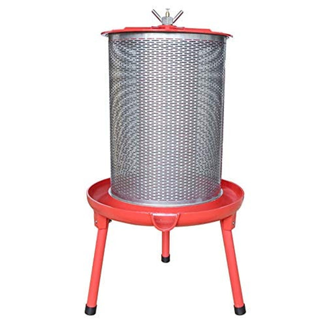 Hydraulic Fruit Wine Press - Electricity-Free/Water-powered Cider Wine Bladder Press, Natural Juice Making(5.3 Gallon, with Filter Bag/Splash Guard)