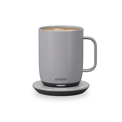 Ember Temperature Control Smart Mug 2, 14 Oz, App-Controlled Heated Coffee Mug with 80 Min Battery Life and Improved Design, Gray