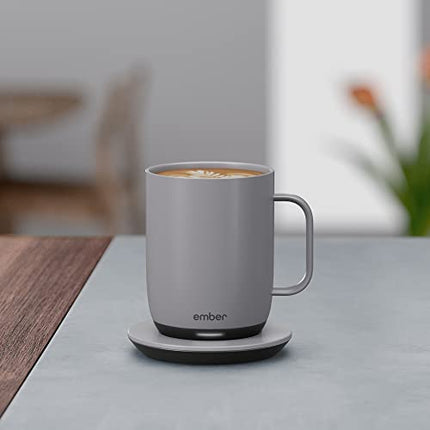 Ember Temperature Control Smart Mug 2, 14 Oz, App-Controlled Heated Coffee Mug with 80 Min Battery Life and Improved Design, Gray