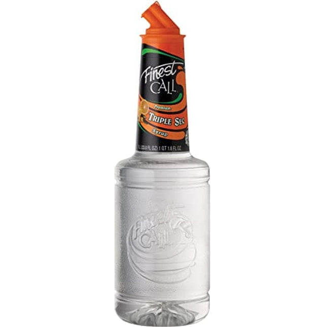 Finest Call Premium Triple Sec Syrup Drink Mix, 1 Liter Bottle (33.8 Fl Oz), Individually Boxed