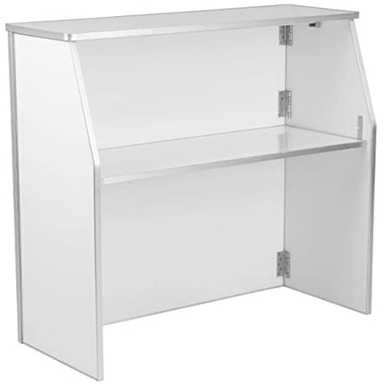 Flash Furniture 4' White Laminate Foldable Bar