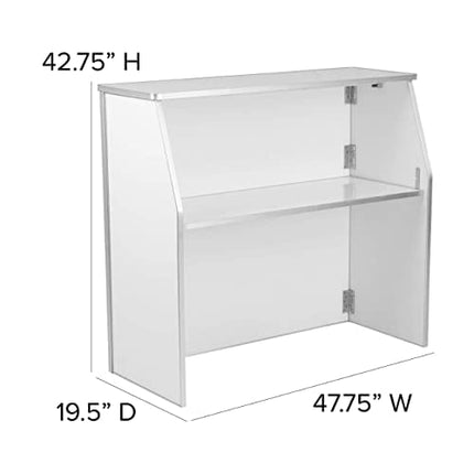 Flash Furniture 4' White Laminate Foldable Bar