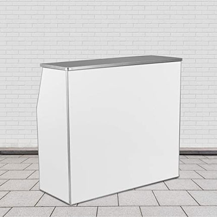 Flash Furniture 4' White Laminate Foldable Bar