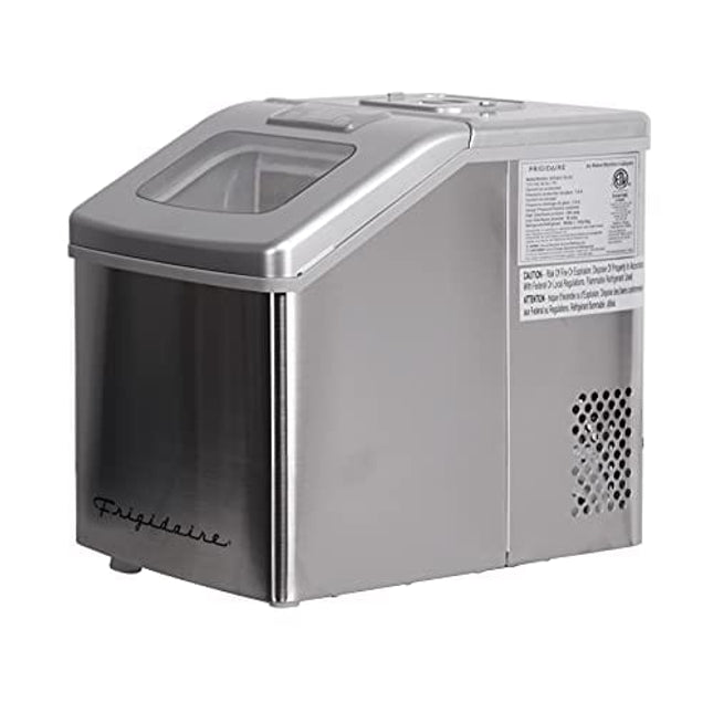 FRIGIDAIRE EFIC452-SS 40 Lbs Extra Large Clear Maker, Stainless Steel, Makes Square Ice