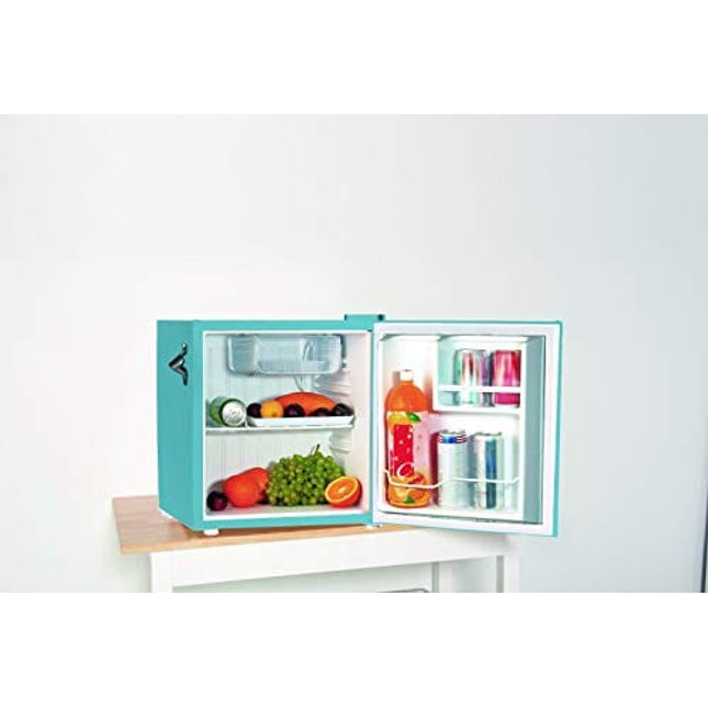 Frigidaire EFR176-BLUE 1.6 cu ft Blue Retro Fridge with Side Bottle Opener. for The Office, Dorm Room or Cabin