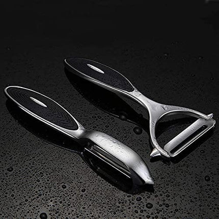 Potato, Vegetable, Apple Peelers for kitchen, Fruit, Carrot, Veggie, Potatoes Peeler, Y-Shaped and I-Shaped Stainless Steel Peelers, with Ergonomic Non-Slip Handle & Sharp Blade, Good Durable (2PCS)